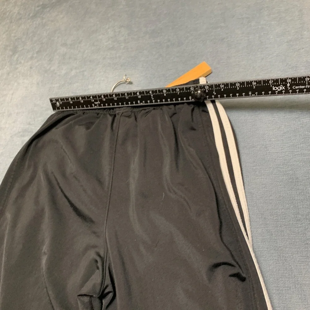 Adidas Primegreen Track Pants Mens Medium Black 3 Stripes Ankle Zip Drawstring
